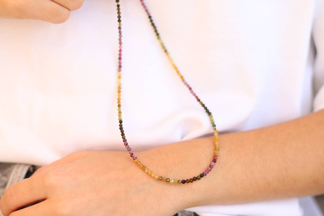 Náhrdelník choker turmalín ombré