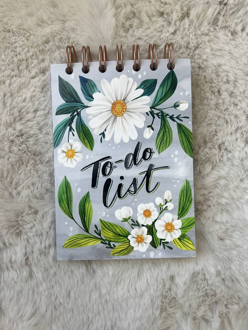 TO DO list krúžkový kvetinový td13