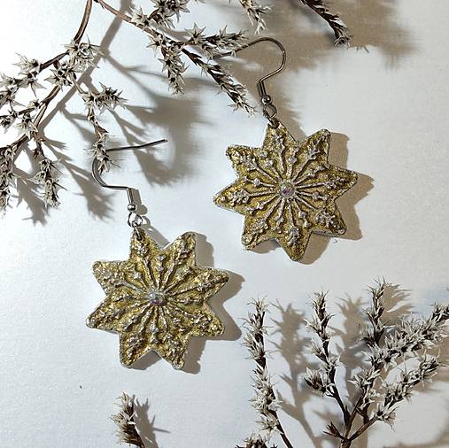 Náušnice - Snehové vločky - 17881736_