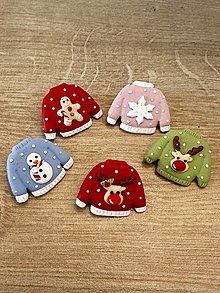 Brošne - vianočný svetrík- brošňa  - 17881901_