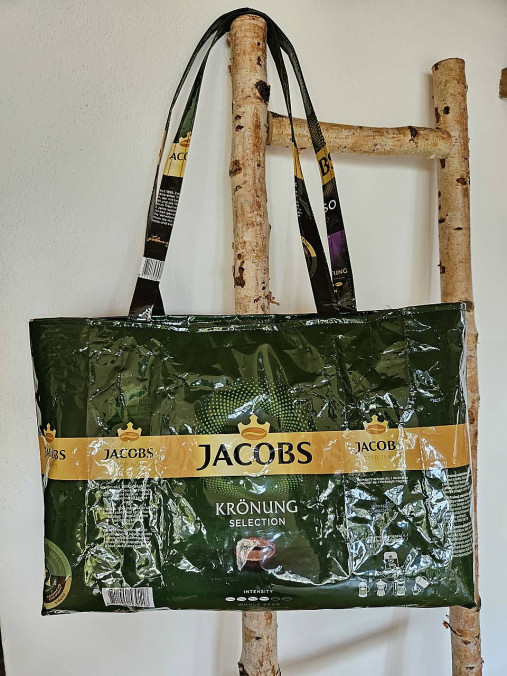 Dobrý obchod - Taška z kávových obalov (Kávová taška - zelená) - 17881027_