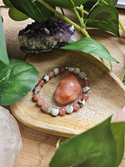 Náramky - Náramok Slnka a Mesiaca – slnečný kameň a mesačný kameň - rovnováha energií (Náramok Slnka a Mesiaca – slnečný kameň a mesačný kameň - rovnováha energií) - 17880675_