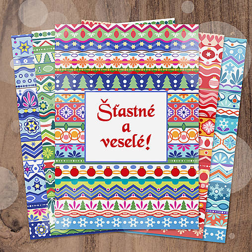 Papiernictvo - Vianočné pohľadnice Horizontal ornament - 17880096_