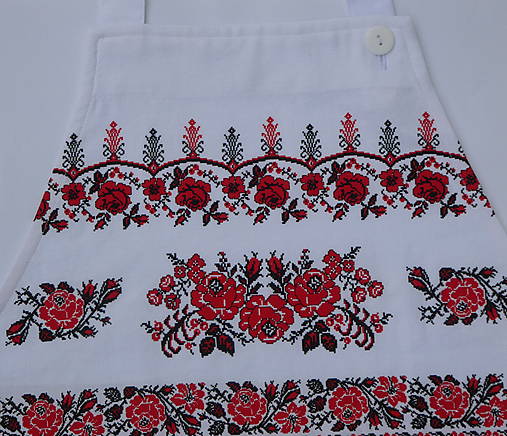 Iné oblečenie - Zásterka Bordúry ruží - 17885293_