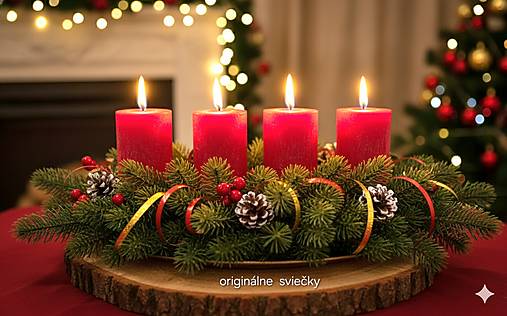Sviečky - Adventné sviečky - 17885440_
