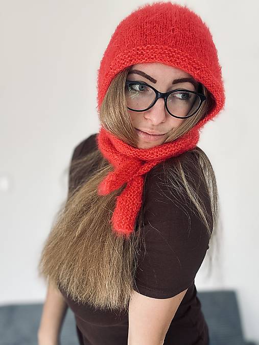 Čiapky, čelenky, klobúky - Bonetka s dlhým šálikom - 17884613_