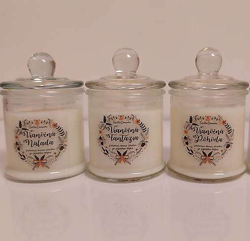 VÝPREDAJ - Sviečka zo sójového vosku v skle - Malá - 70g/18hod