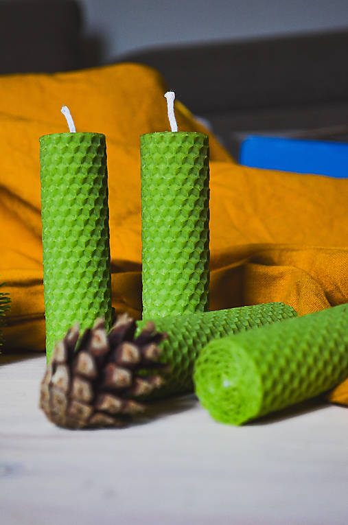 Sviečky - Adventni sada svíček od Včeliček... 10,5 x 3 cm - 17884340_