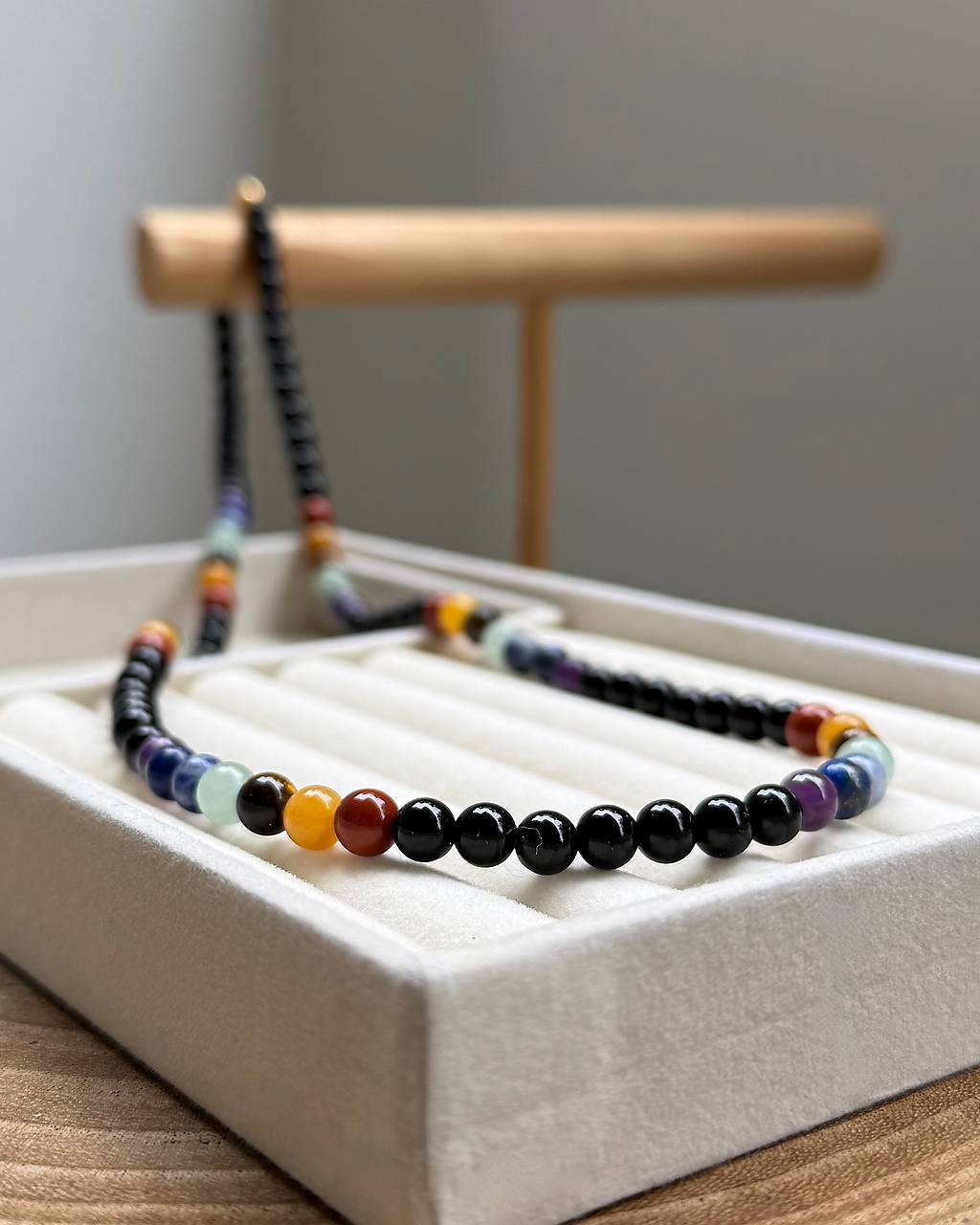 Pánsky náhrdelník 7 čakier Ascendant Warrior - Čakrový náhrdelník