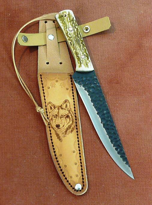 Príbory, varešky, pomôcky - Wolf slim - štíhly lovecký nôž - 17885421_