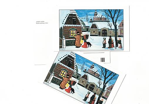 Papier - Pohľadnica "Slouha vytrubuje" 1952- Jozef Lada - 17883405_