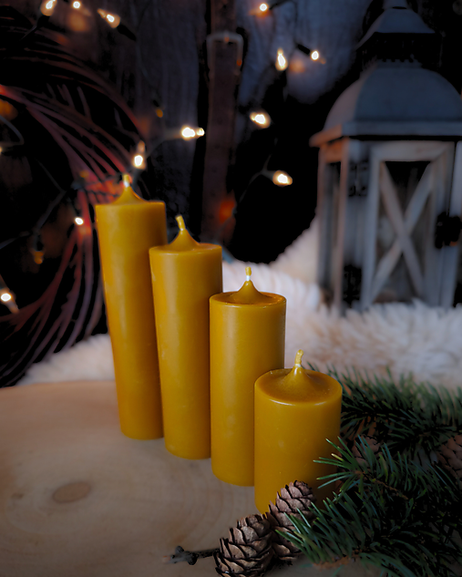 Sviečky - Adventné sviečky hladké - 17885127_