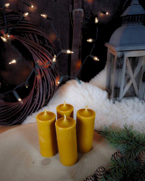 Sviečky - Adventné sviečky hladké rovnaké - 17885158_