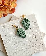 Náušnice - Šepot lesa-jesenné náušnice v tvare listu - 17884018_