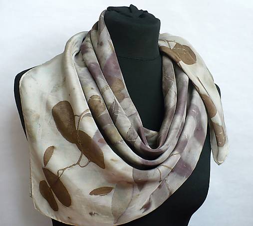 Šatky - Hodvábna šatka Ekoprint 68. - 17888250_