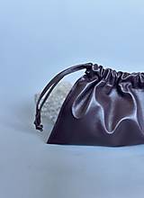 Kabelky - Black Cherry Bucket mini kožená kabelka - 17887647_