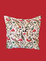 Úžitkový textil - Obliečka na vankúš Muchotrávky 40x40cm - 17886535_
