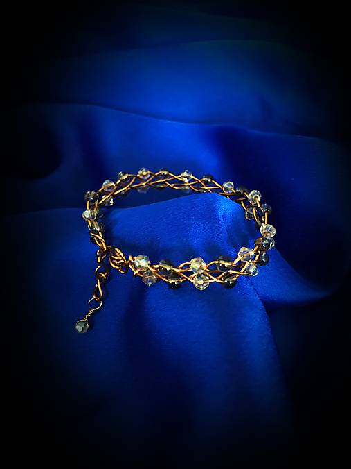 Náramky - medený náramok so záhnedou - 17887049_