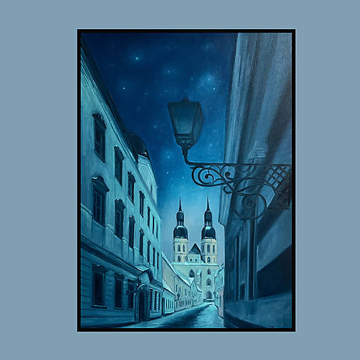 Obrazy - Večernými uličkami_70x50 - 17888214_