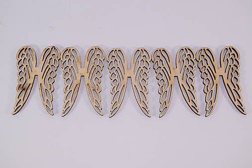 Dekorácie - Drevený výrez anjelske krídla 6ks na ďalšie tvorenie 7 - 17887249_