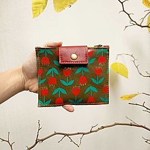 Peňaženky - Kožená kapsička, peňaženka (zelená) - 17886206_
