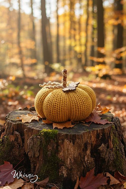 Dekorácie - Háčkovaná tekvička - jesenná dekorácia - 17887886_