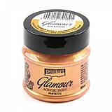  - -50 % akrylová farba 50 ml, metalická, perleťová, DELICATE, GLAMOUR, pôvod. cena 5€ (červenozlatá GLAMOUR) - 17888604_