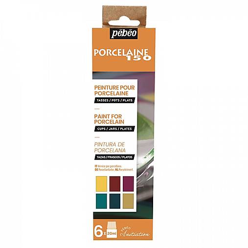 - 50% sada farieb na porcelán a keramiku, 6x20ml, Pébéo, pôvod. cena 15,50€