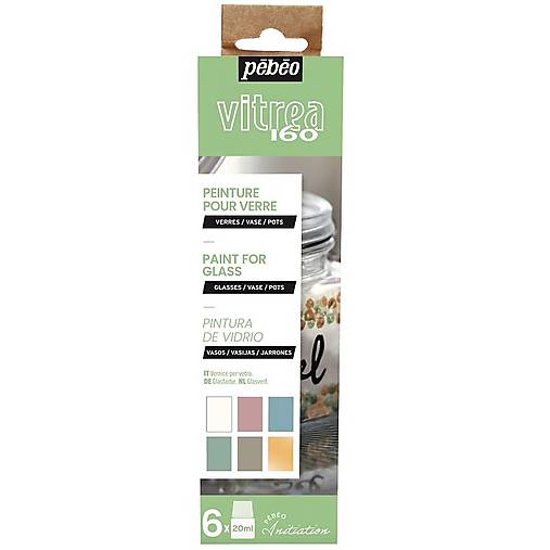 - 50% sada farieb na sklo, 6x20ml, Pébéo, pôvod. cena 16,90€