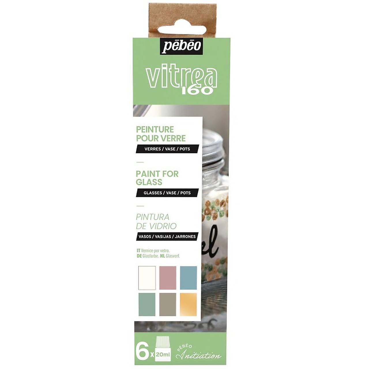 - 50% sada farieb na sklo, 6x20ml, Pébéo, pôvod. cena 16,90€