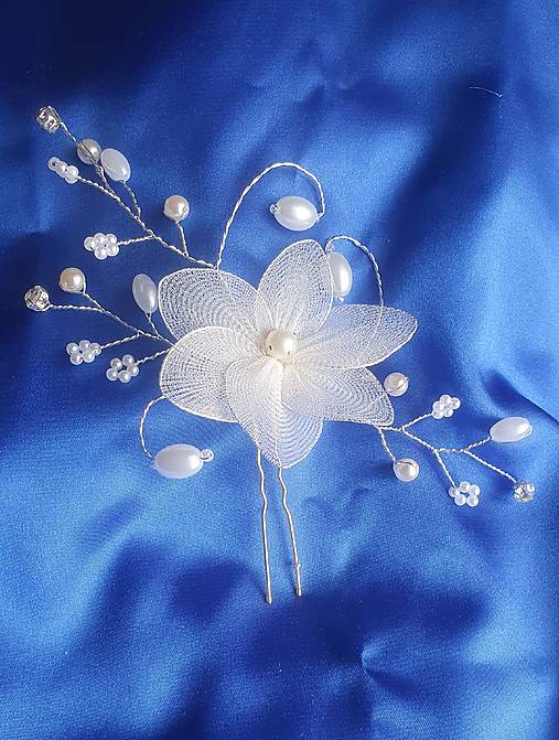 Ozdoby do vlasov - vlásenka s kvietkom - 17888328_