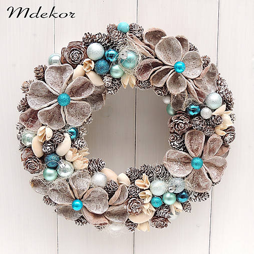 Dekorácie - Prírodný vianočný veniec - 17888492_