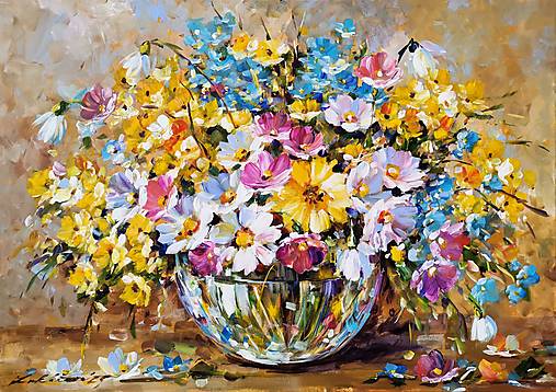 Žiarivá kytica s nezábudkami