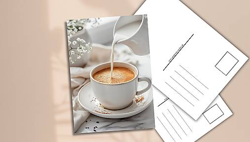 Papiernictvo - Pohľadnica "Romantic Coffee" - 17890279_