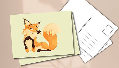 Papiernictvo - Pohľadnica "Cute Foxie" - 17890313_
