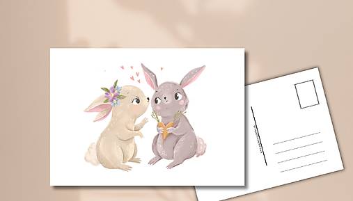 Papiernictvo - Pohľadnica "Cute Love" - 17890337_