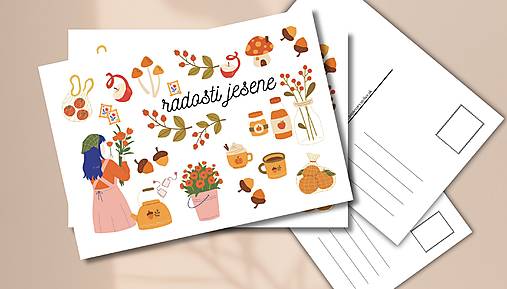 Papiernictvo - Pohľadnica "radosti jesene" - 17890338_