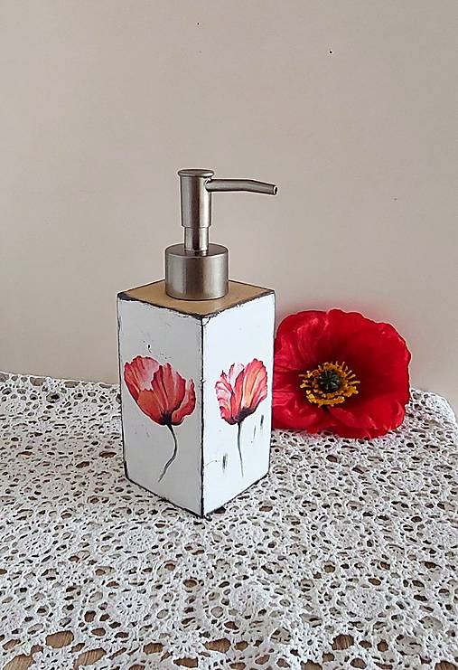 Nádoby - dávkovač na mydlo - makové kúzlo - 17889020_