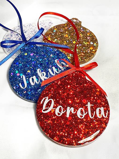 Dekorácie - Vianočná ozdoba na stromček s menom - 17889638_