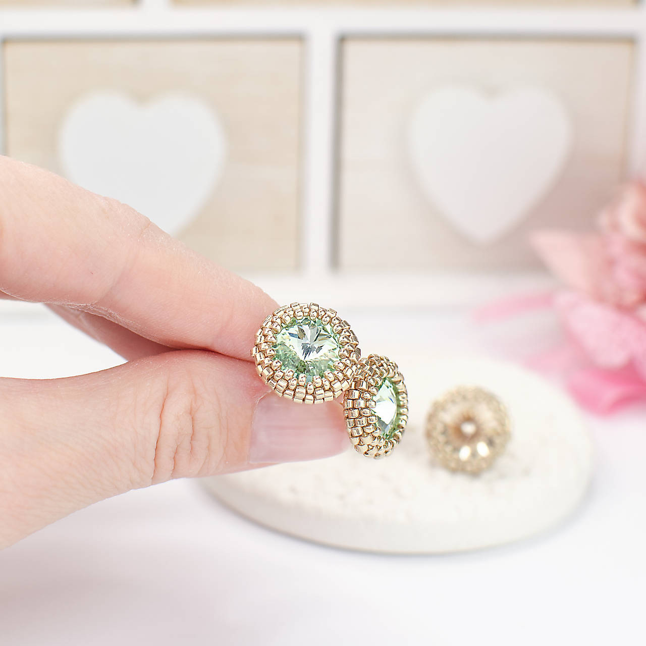 náušnice V RÍŠI SNOV  (Nina Chrisolite Ag 925/1000)