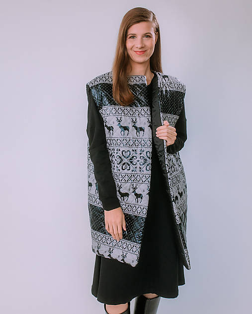 Vesty - MIESTNA ZIMNÁ PREŠÍVANÁ VESTA TOMI - 17890847_