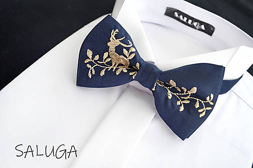 Pánske doplnky - Pánsky poľovnícky motýlik - modrý pre poľovníka - 17893178_