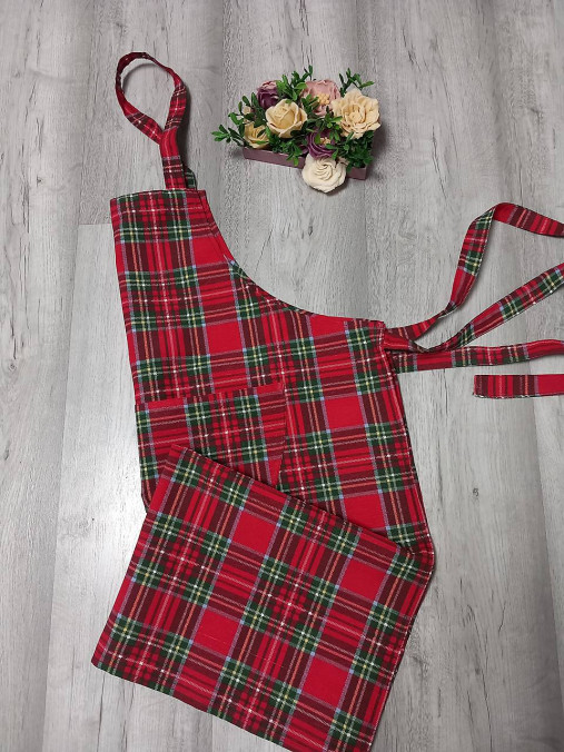 Iné oblečenie - Zástera cez krk vianočná - 17892770_