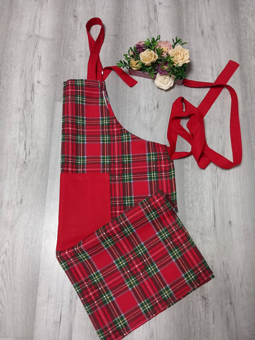 Iné oblečenie - Zástera cez krk vianoce - 17892786_