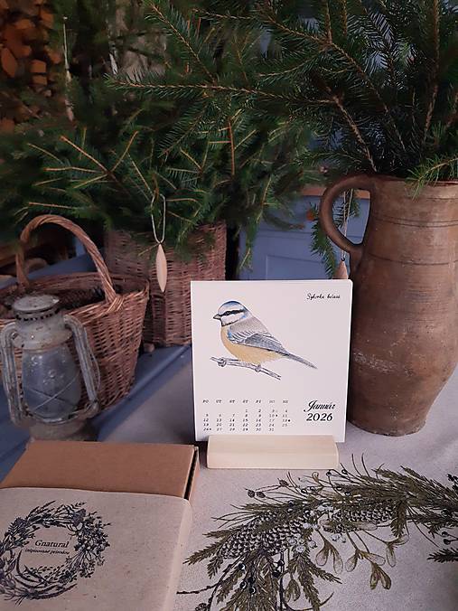 Papiernictvo - Kalendár vtáky v darčekovom balení 2026 - 17890775_