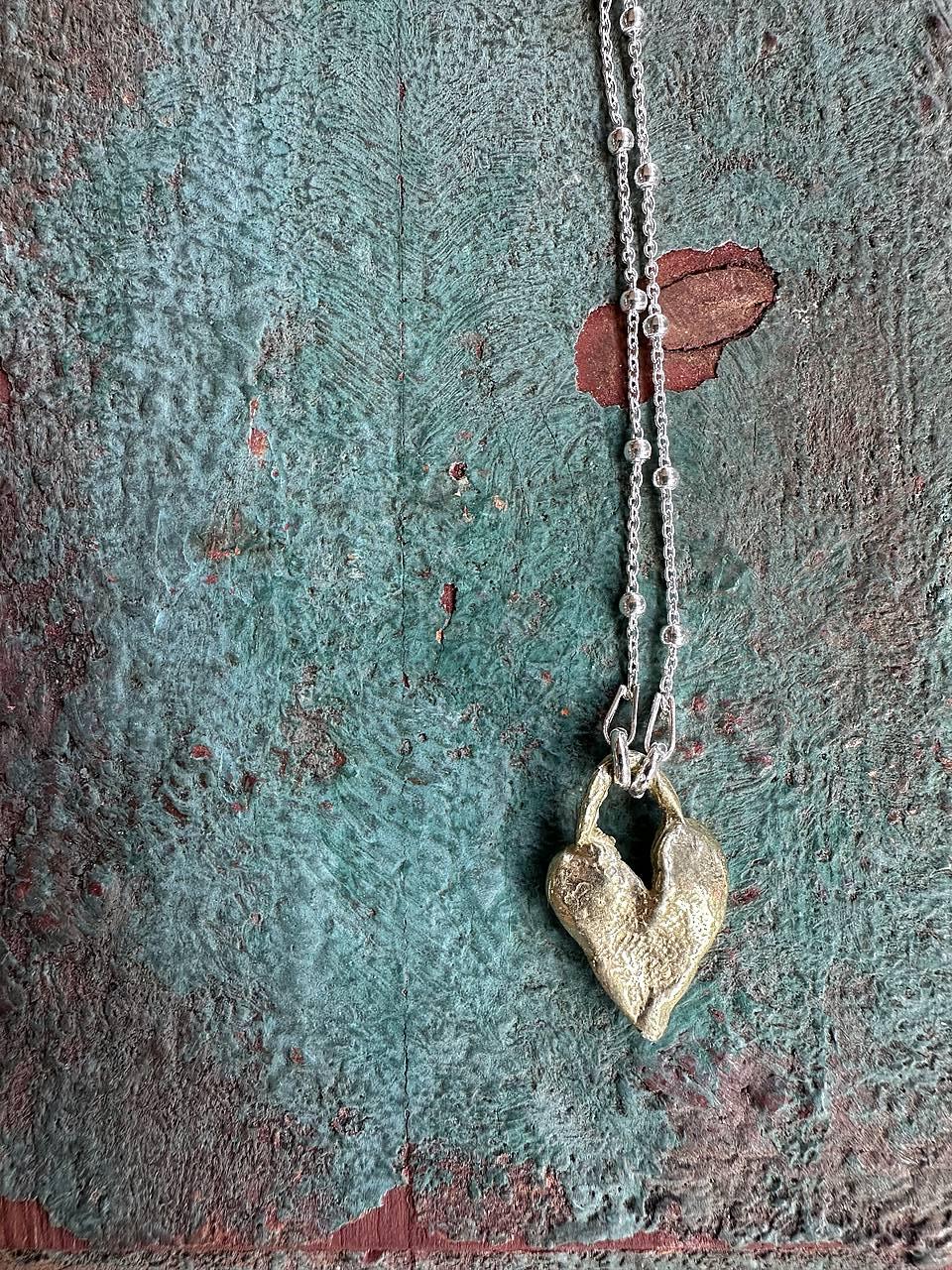 Pozlátený prívesok SRDCO s retiazkou