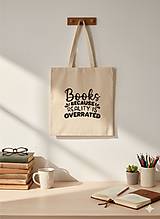 Nákupné tašky - •ručne maľovaná plátená taška - Knihomolka• (E)) - 17893102_