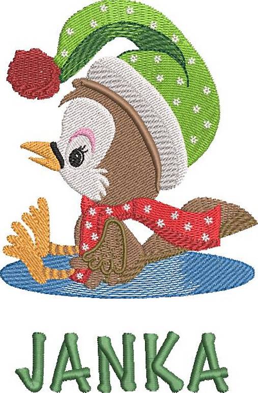 Úžitkový textil - Mikulášske vrecko s menom  (vrabčiak) - 17891198_