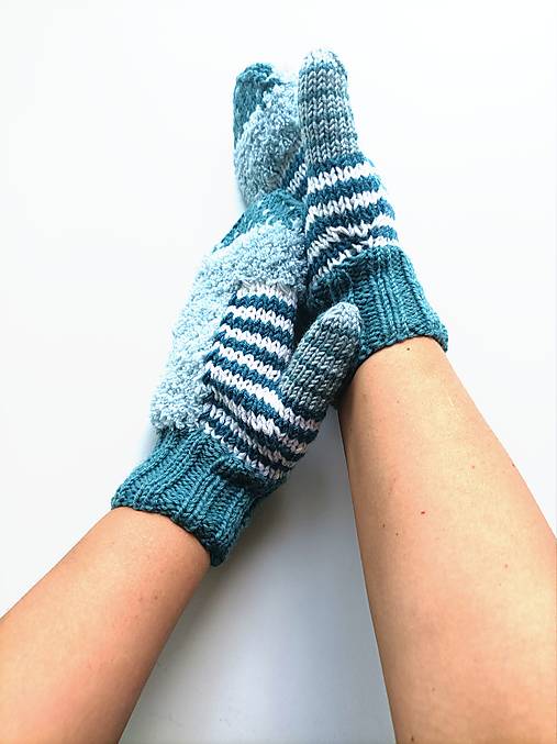 Rukavice - Pepermintové   palčiaky - 17893877_