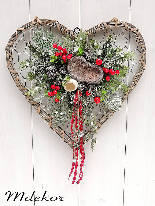 Dekorácie - Zimné srdce - 17894752_